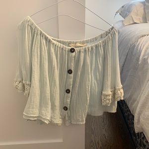Light blue Off the shoulder top